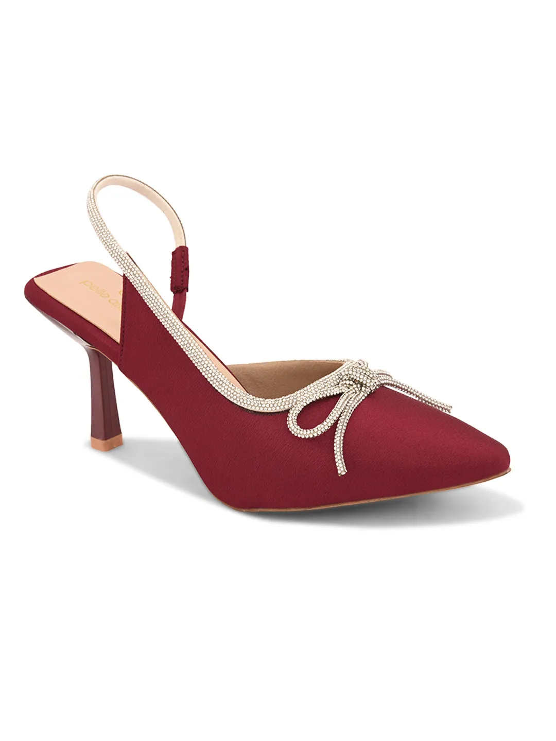 Pelle Albero Women Cherry Fancy Kitten Heels Sandals