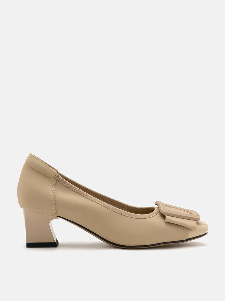 Penelope Elegant Buckle Block Heels