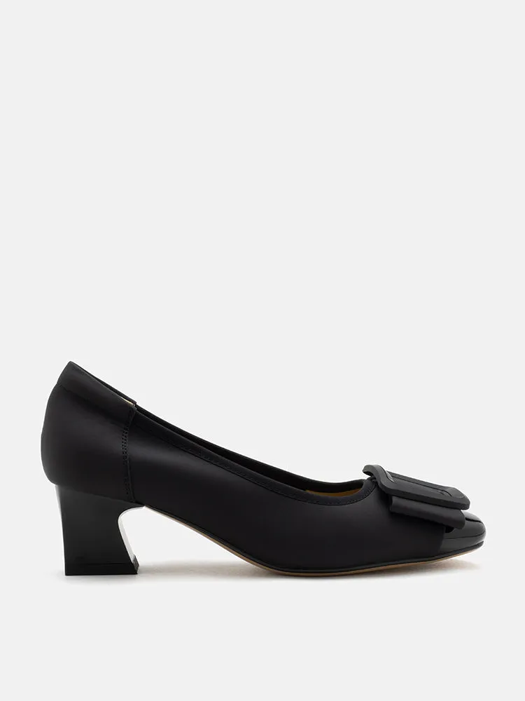 Penelope Elegant Buckle Block Heels