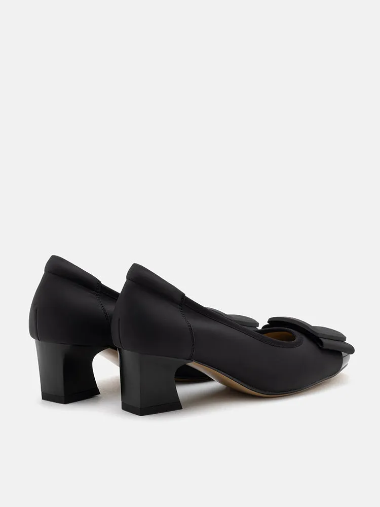 Penelope Elegant Buckle Block Heels