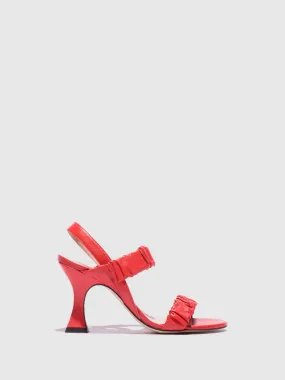 Red Open Toe Sandals