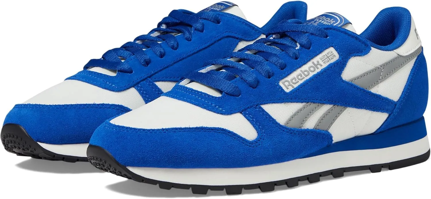 Reebok Unisex Classic Leather Sneakers Legacy, Boundless Blue/Chalk/Grey 3, 13 US Men