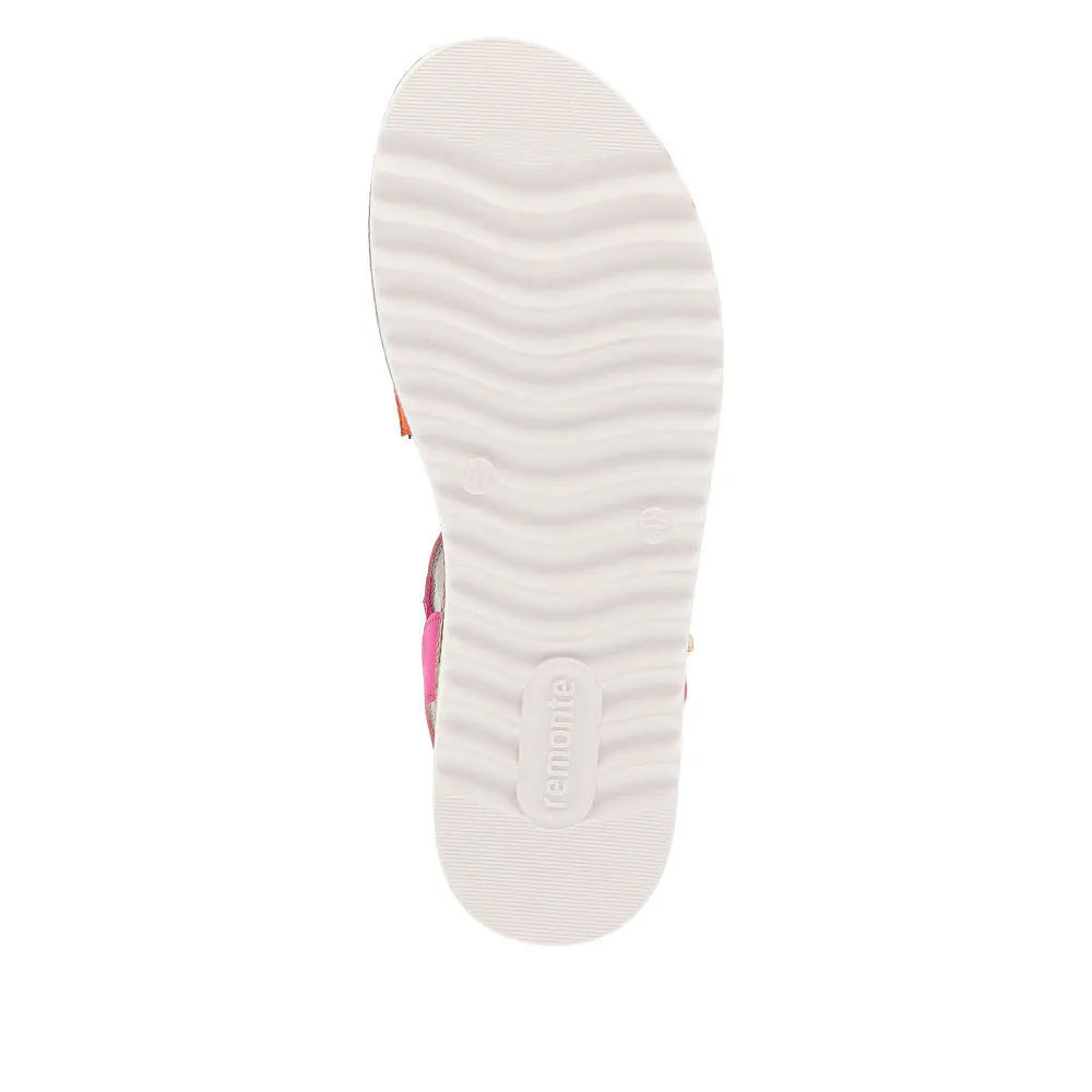 Remonte D0Q55-31 Ladies Magenta Pink Touch Fastening Sandals