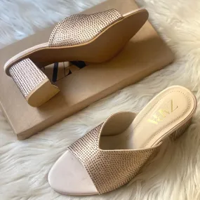 Sparkly Rhinestone Thick Heels Fancy Sandal Dressy Shoes #10376 #22