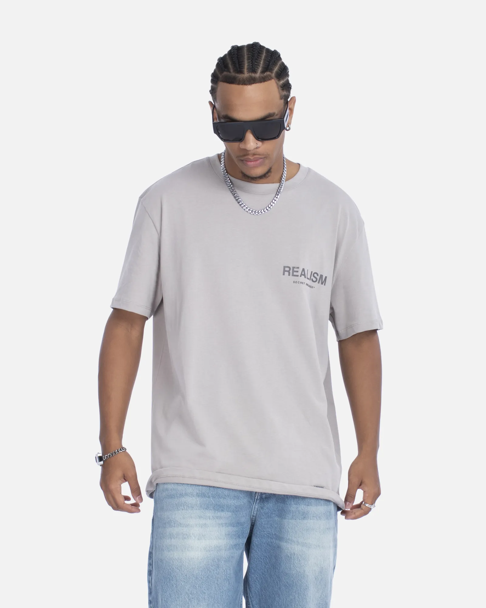 SSS REALISM BACK LOGO TEE SMOKE
