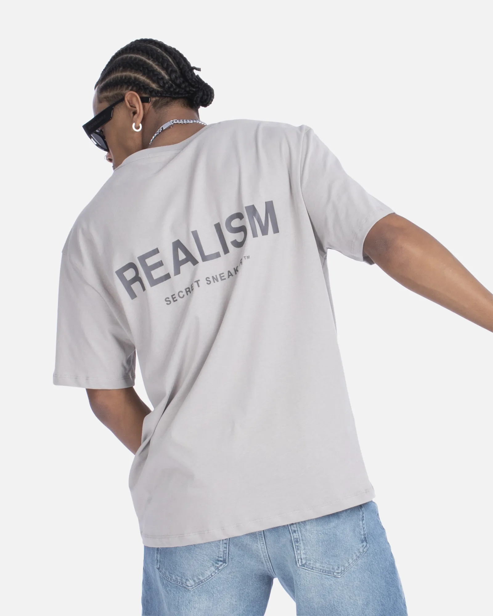 SSS REALISM BACK LOGO TEE SMOKE