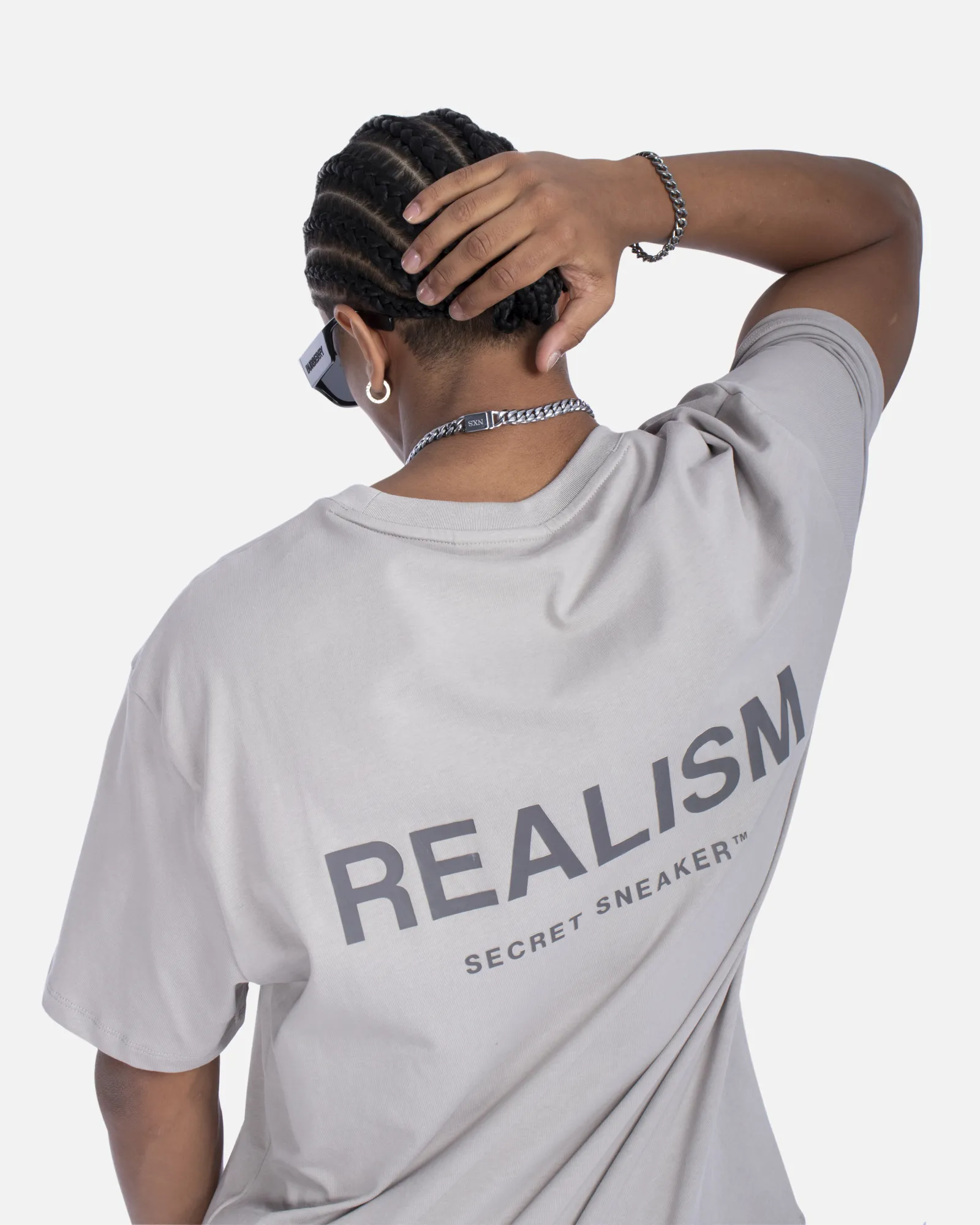 SSS REALISM BACK LOGO TEE SMOKE