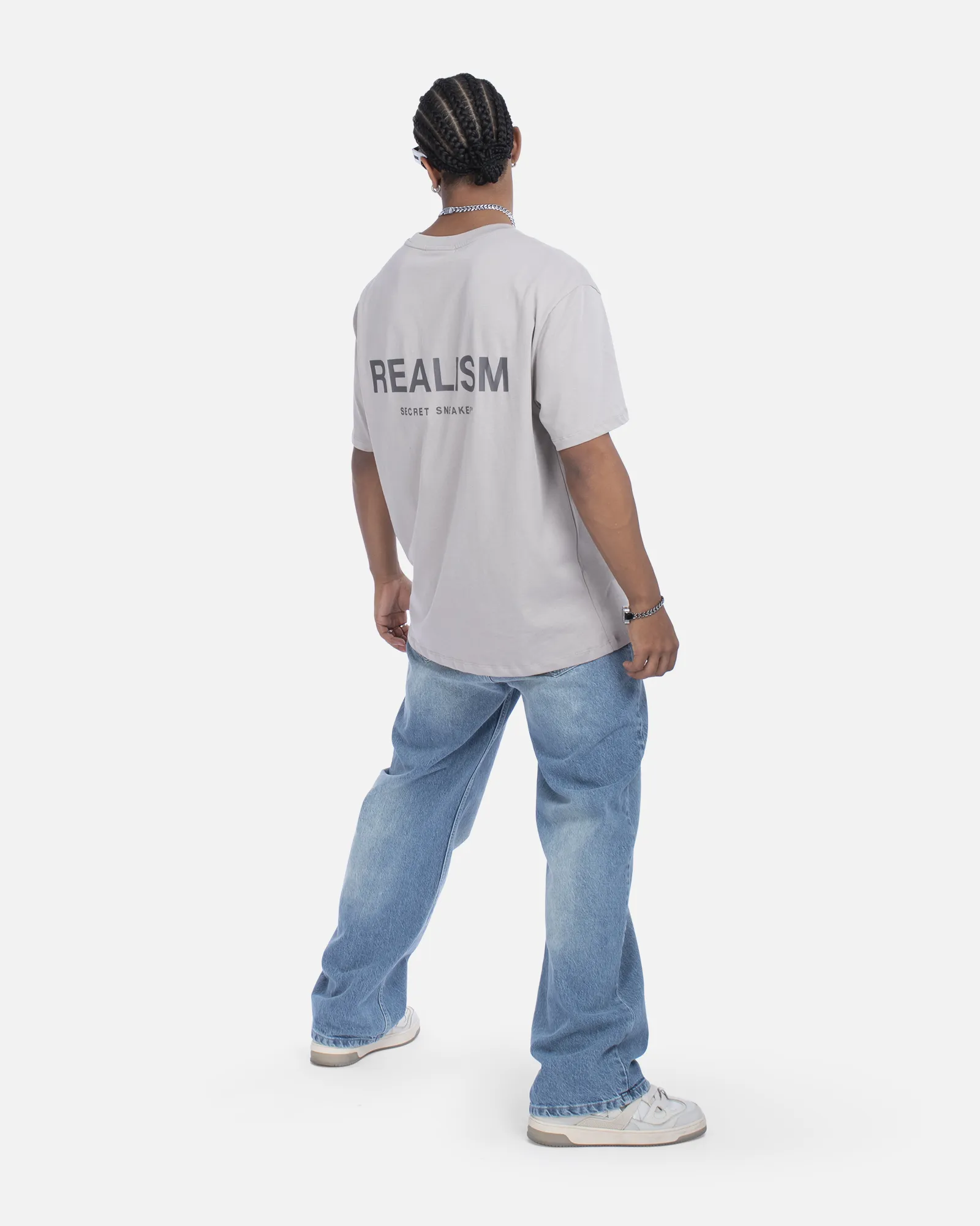 SSS REALISM BACK LOGO TEE SMOKE