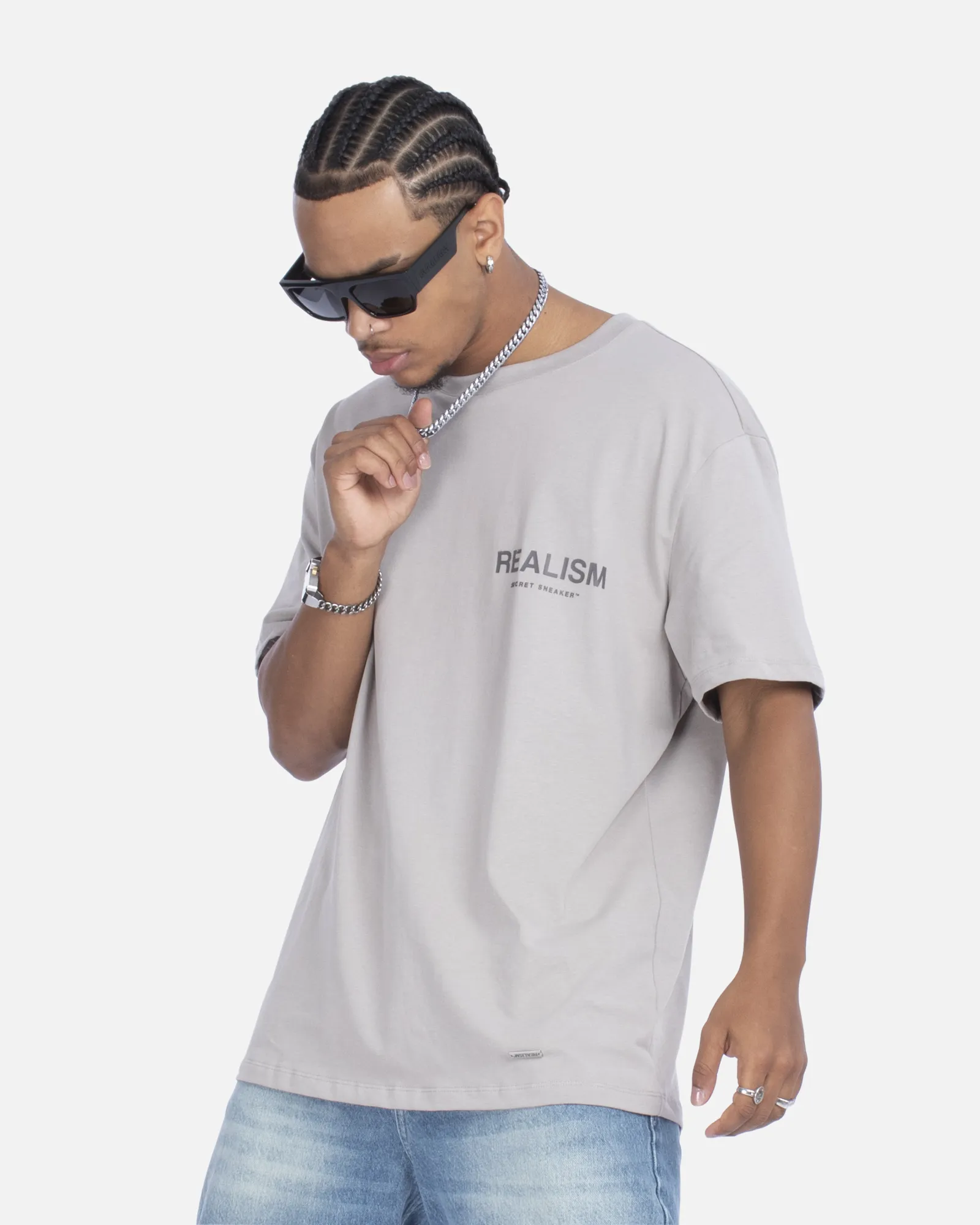 SSS REALISM BACK LOGO TEE SMOKE