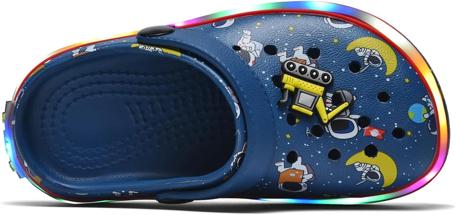 VIYEAR Toddler Light Up Sandals - Boy's & Girl's Garden & Beach Clogs - Indoor & Outdoor Slipper