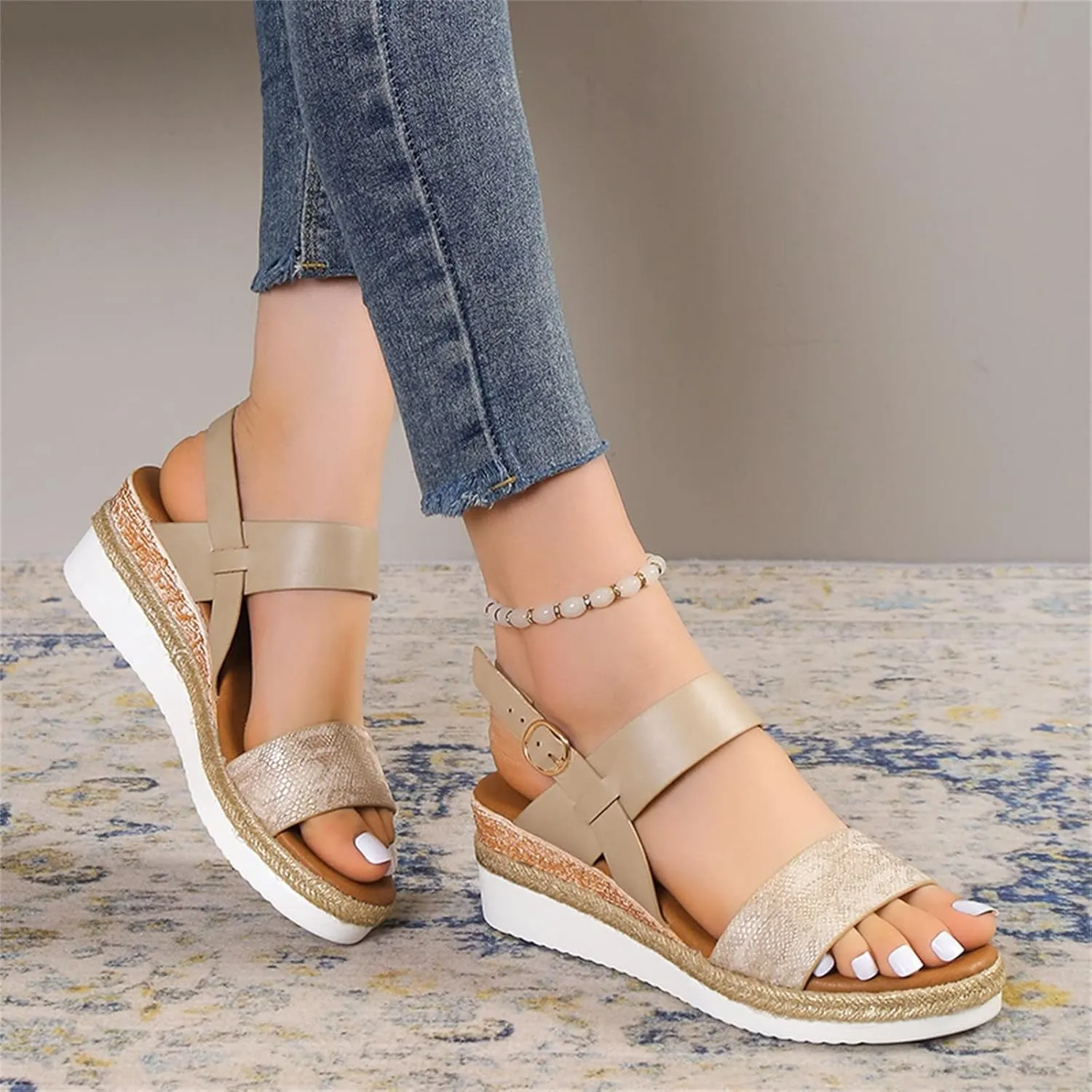 Wedge Sandals for Women Orthopedic Shoes Platform Retro Casual Summer Trendy Sandals for Women 2025