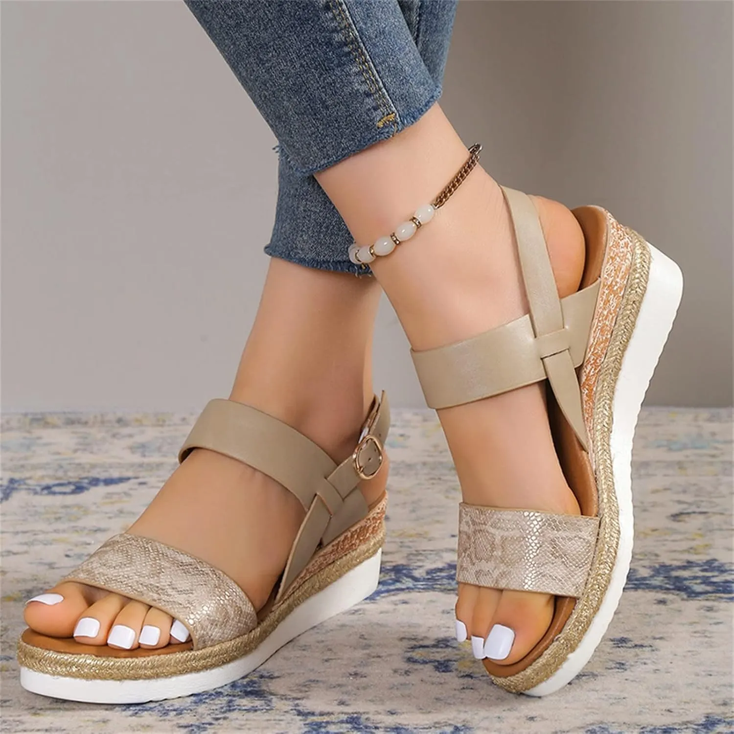 Wedge Sandals for Women Orthopedic Shoes Platform Retro Casual Summer Trendy Sandals for Women 2025