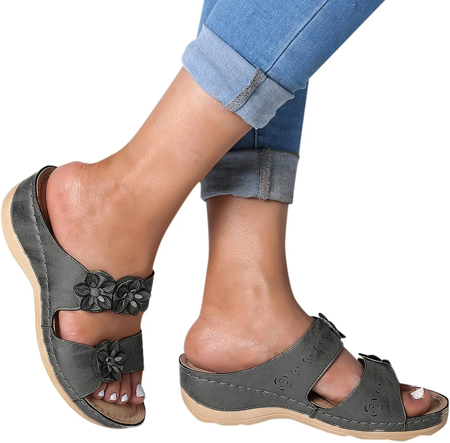 Womens Fashion Orthotic Flip Flops Ladies Athletic Thick Cushion Recovery Thong Sandals Slip On Walking Sandles With Comfortable Plantar Arch Support Summer Beach
